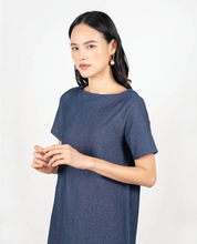 Load image into Gallery viewer, Abel Denim Boatneck Dress